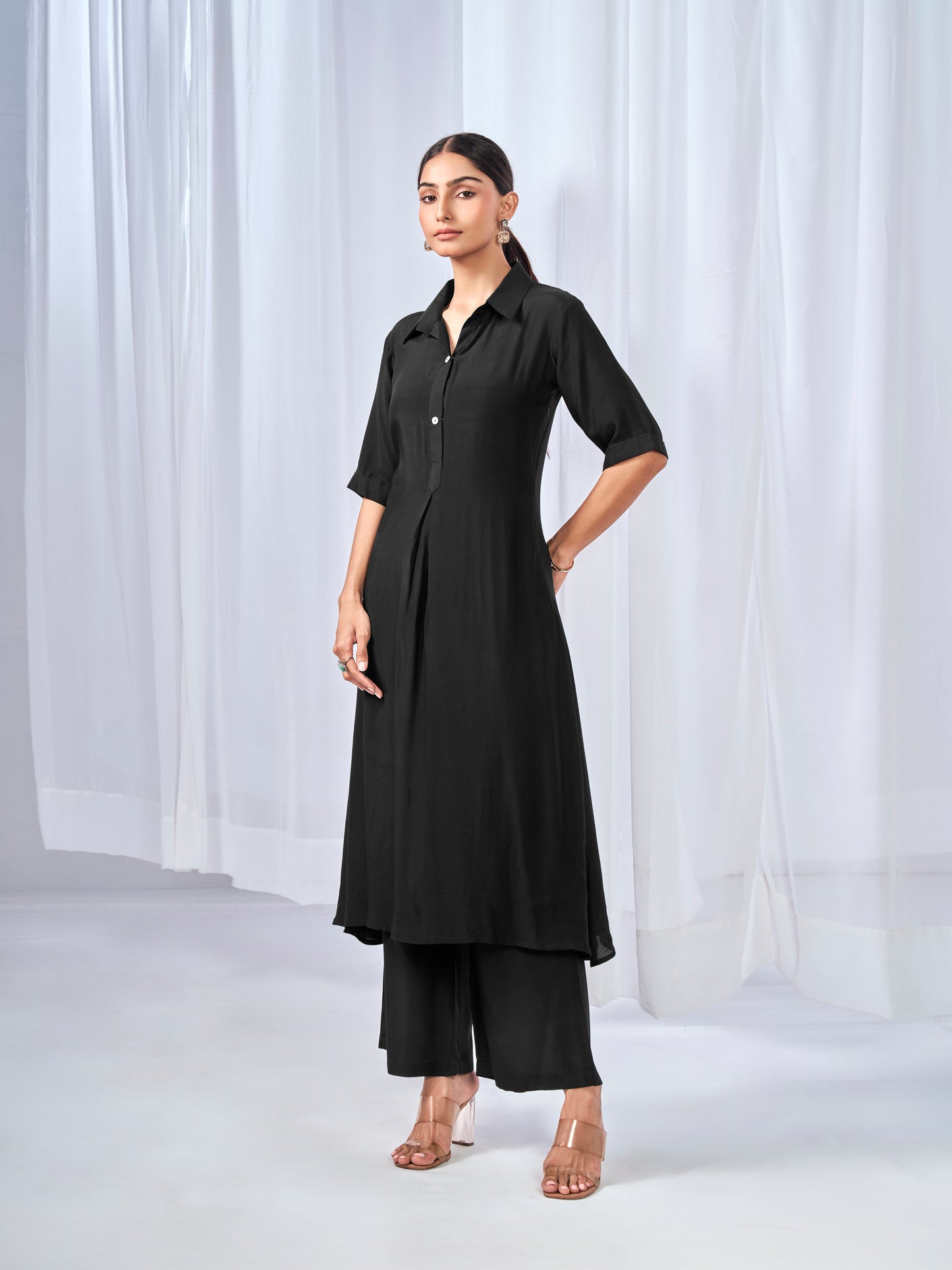 Black box pleat coord set