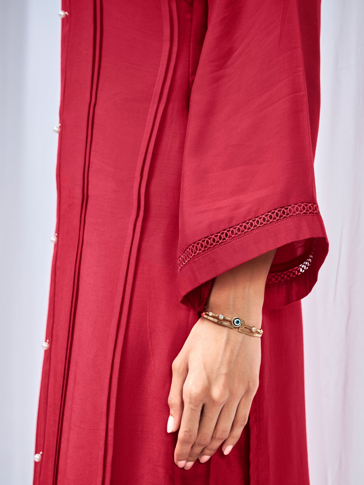 Red kurta and trousers co-ord set