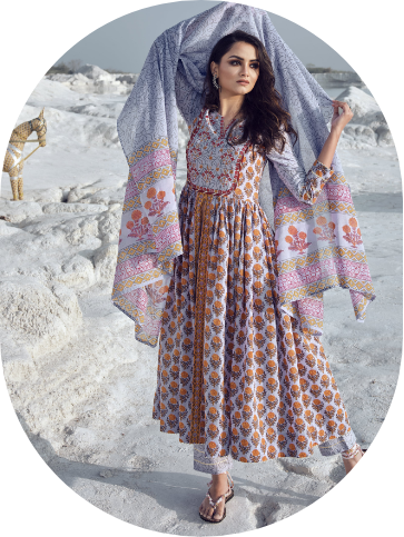 cotton printed kurta set - Salwat