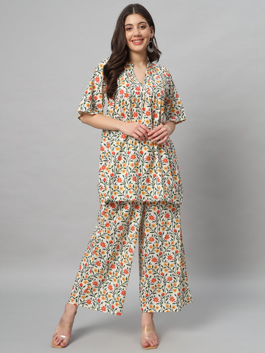 Colorful Printed Breezy Coord Set