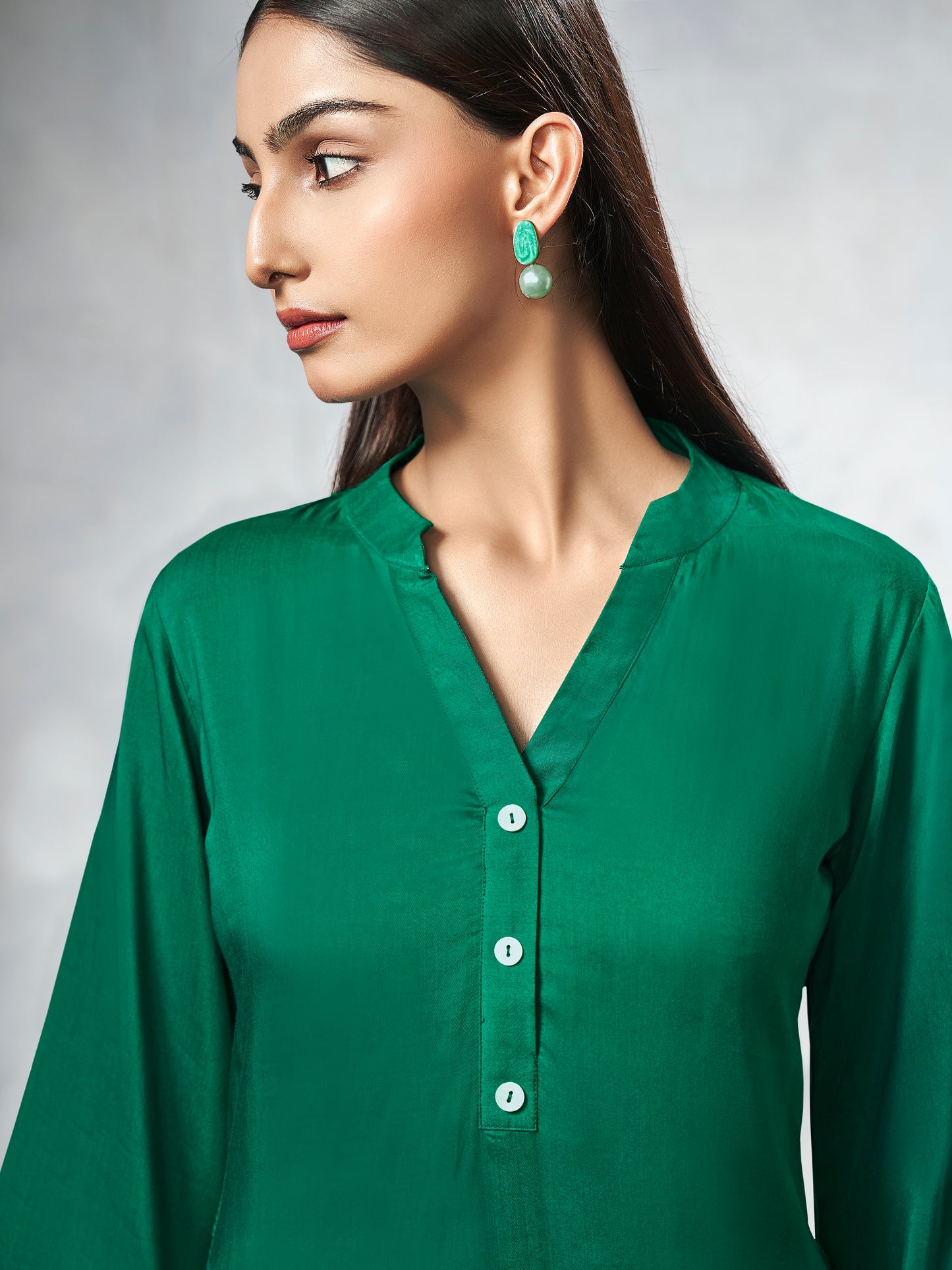 Black coord set with subtle sticthing pattern