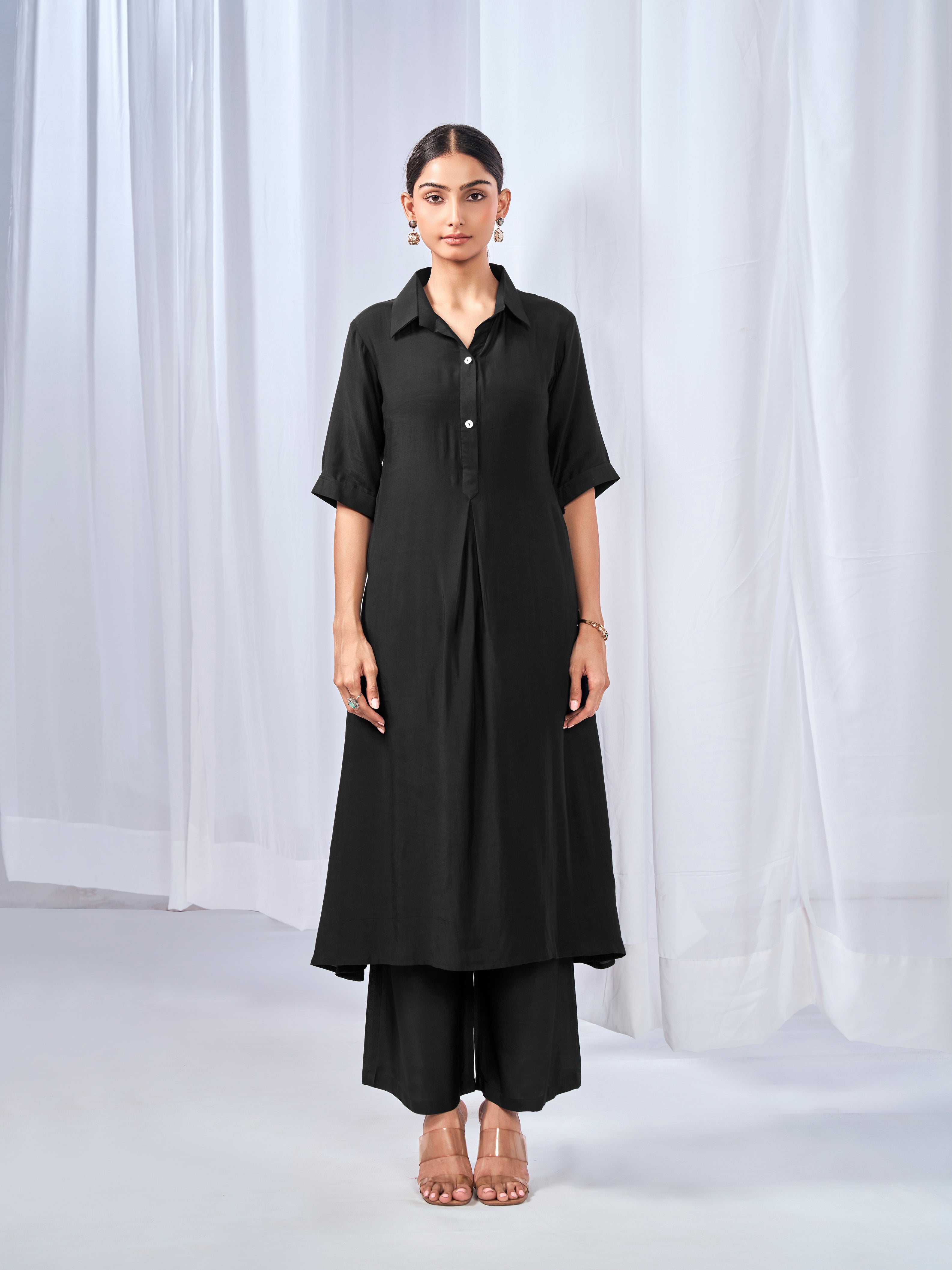 Black box pleat coord set