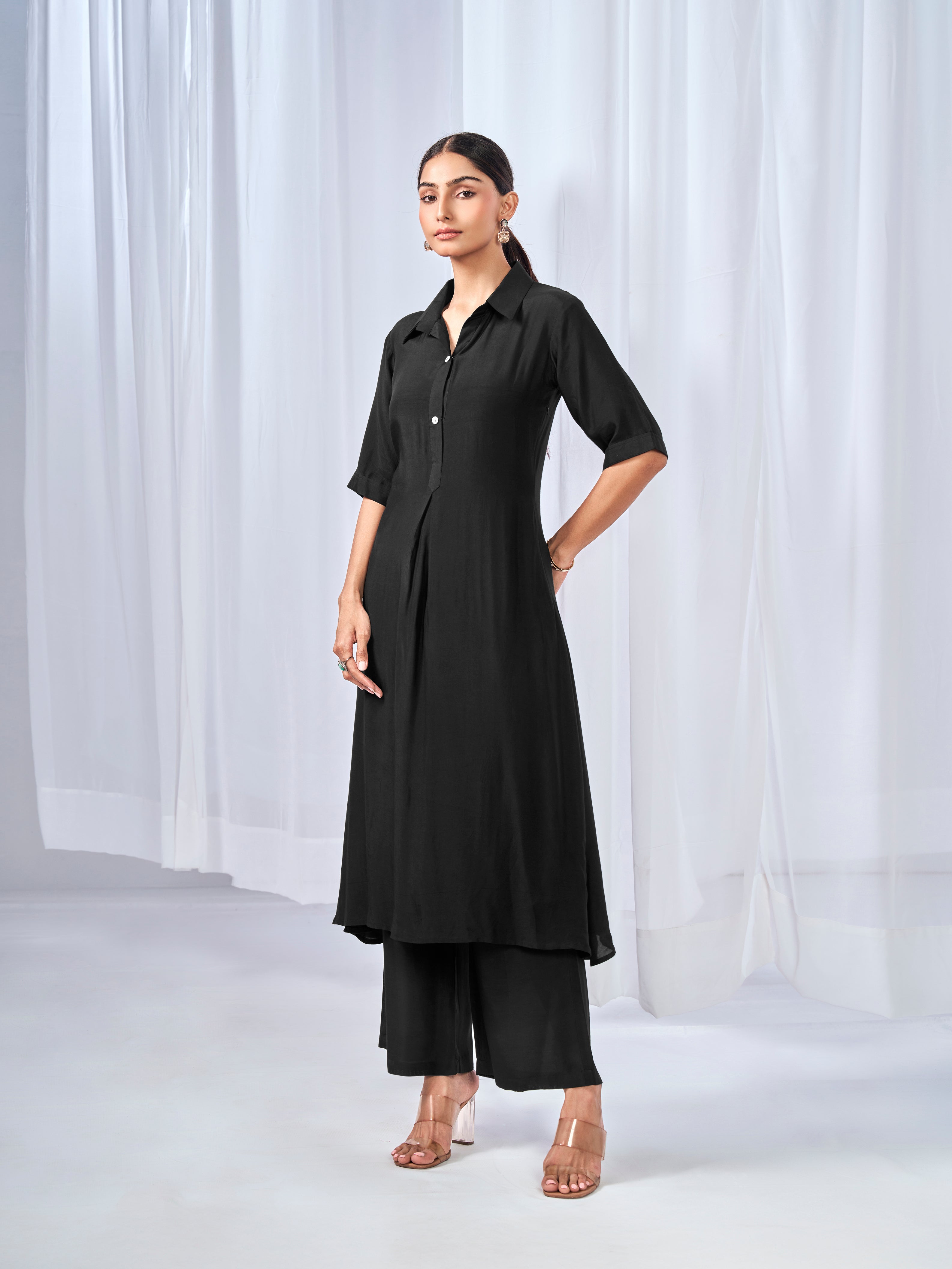 Black box pleat coord set