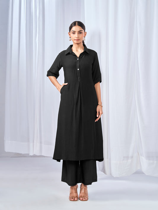 Black box pleat coord set