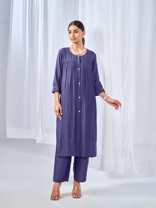 Purple kurta style coord set
