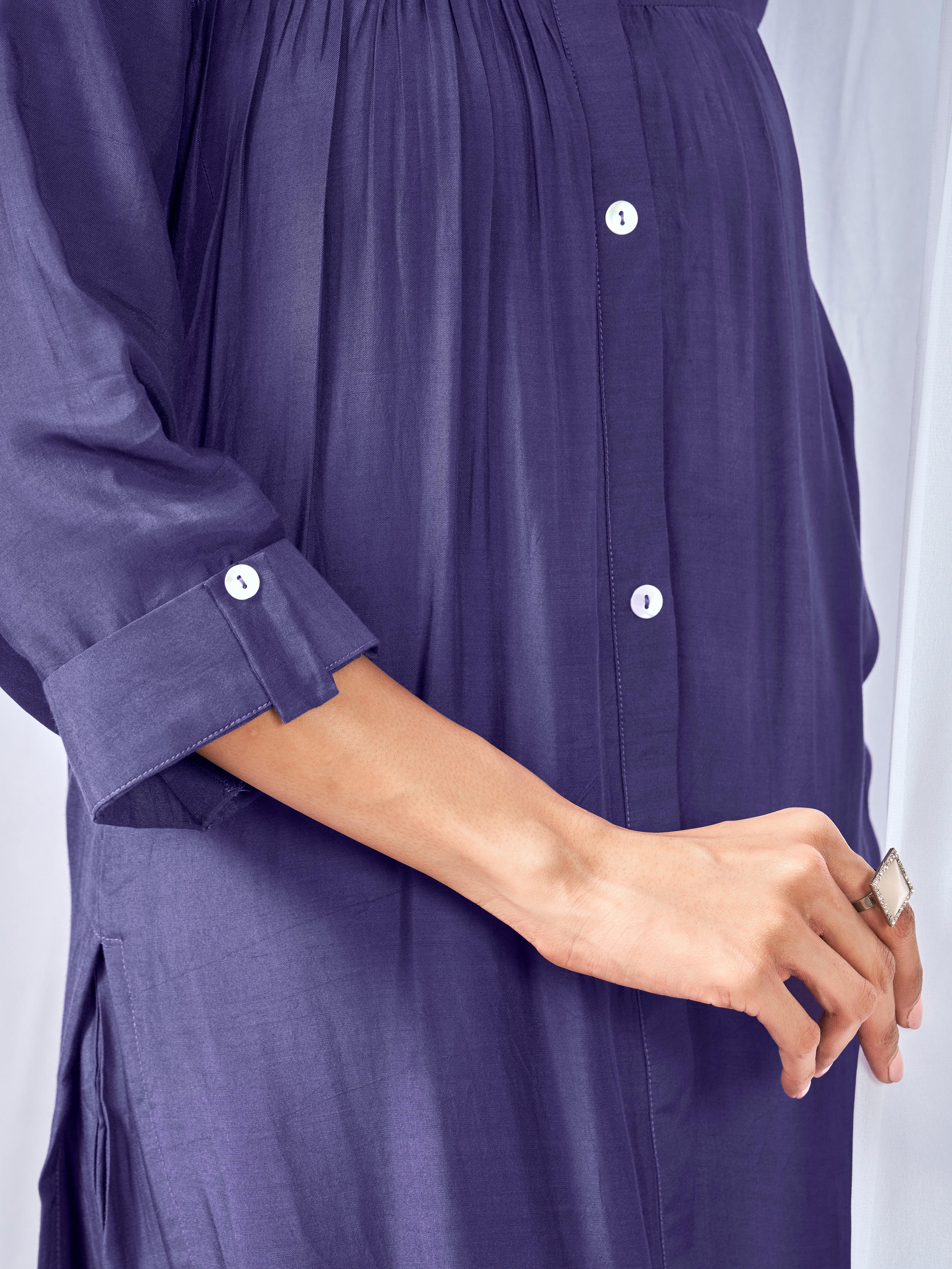 Purple kurta style coord set
