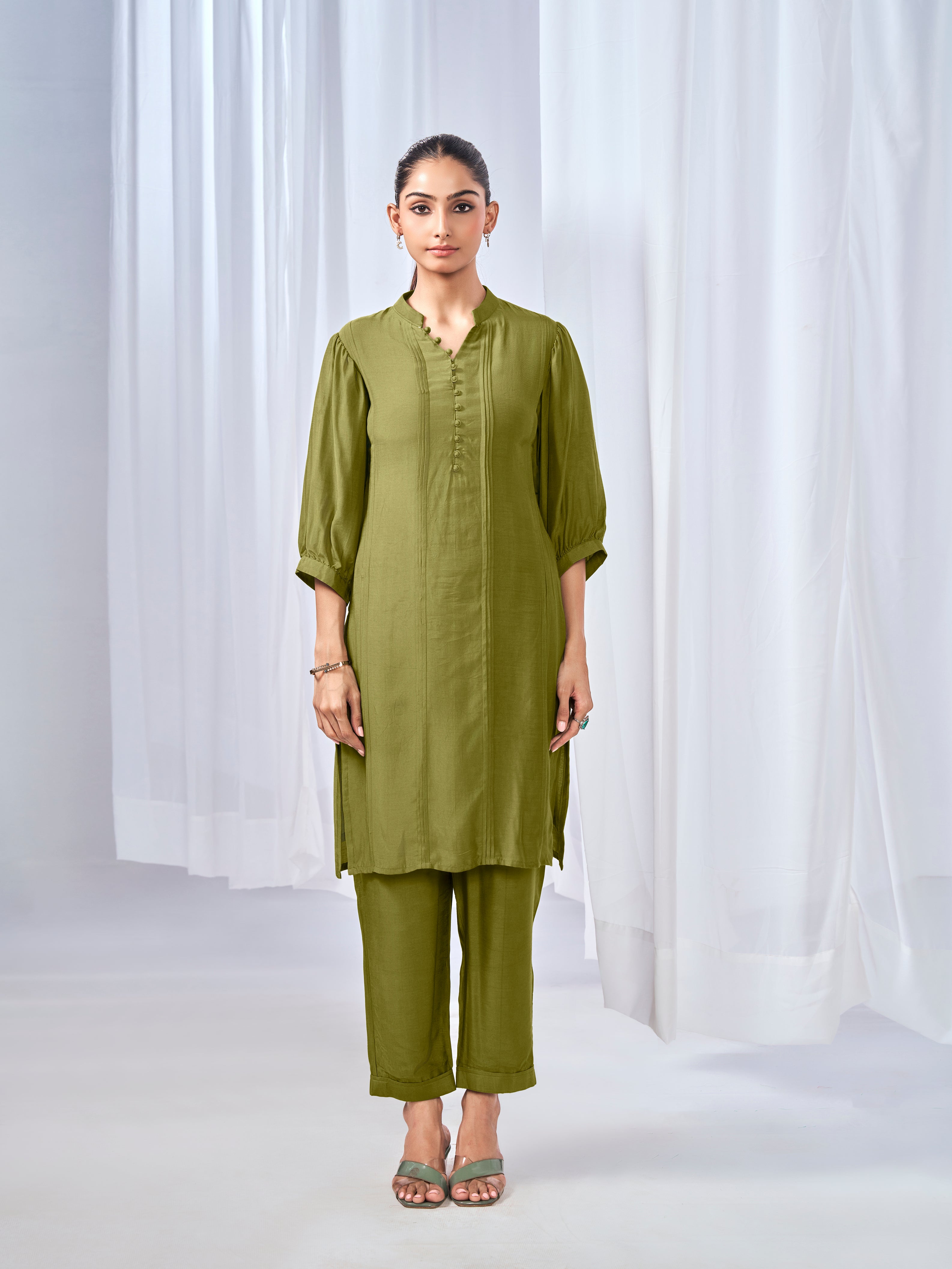 Olive green coord set