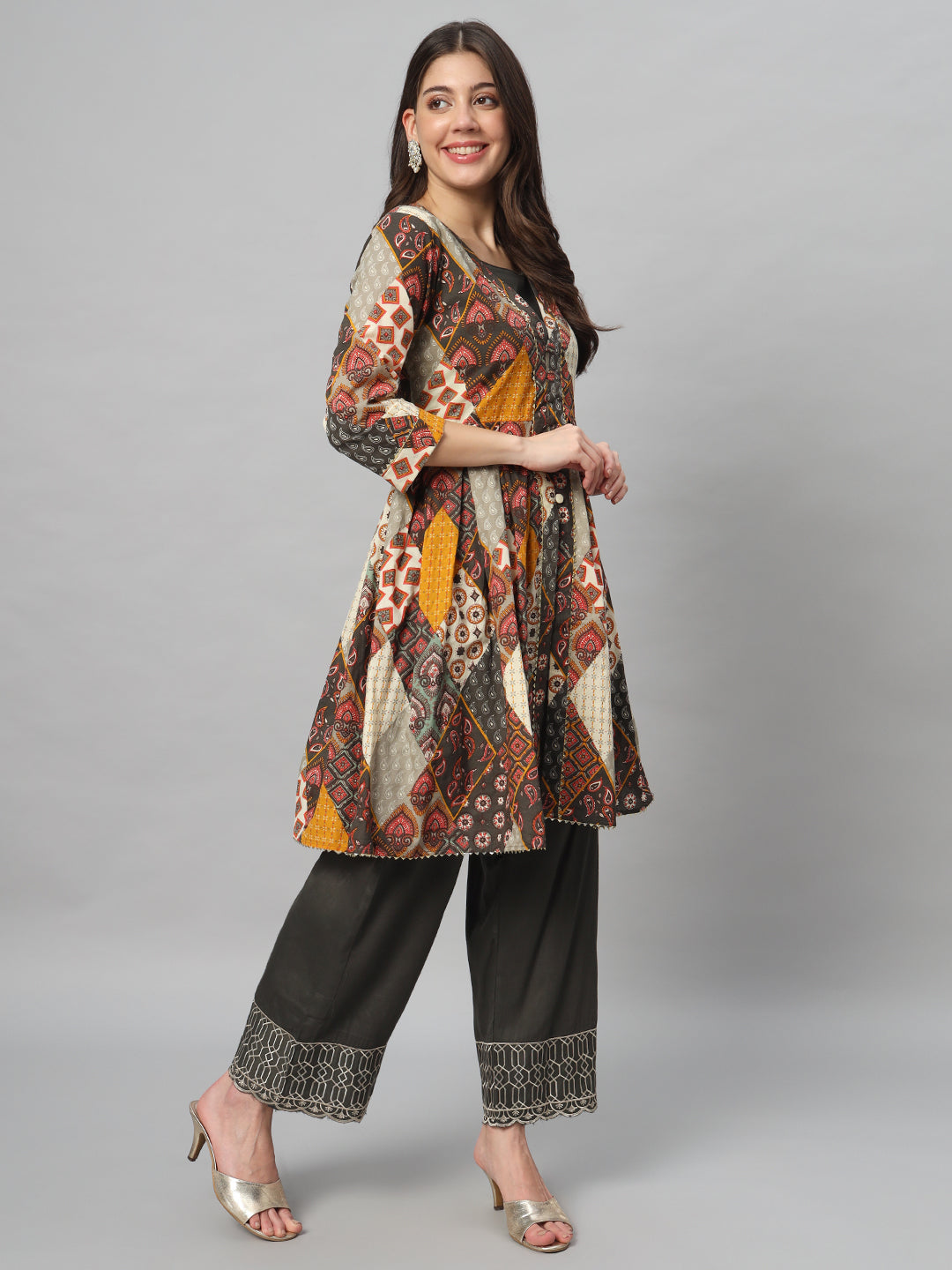 Multi-colour Cotton Kurta Sets