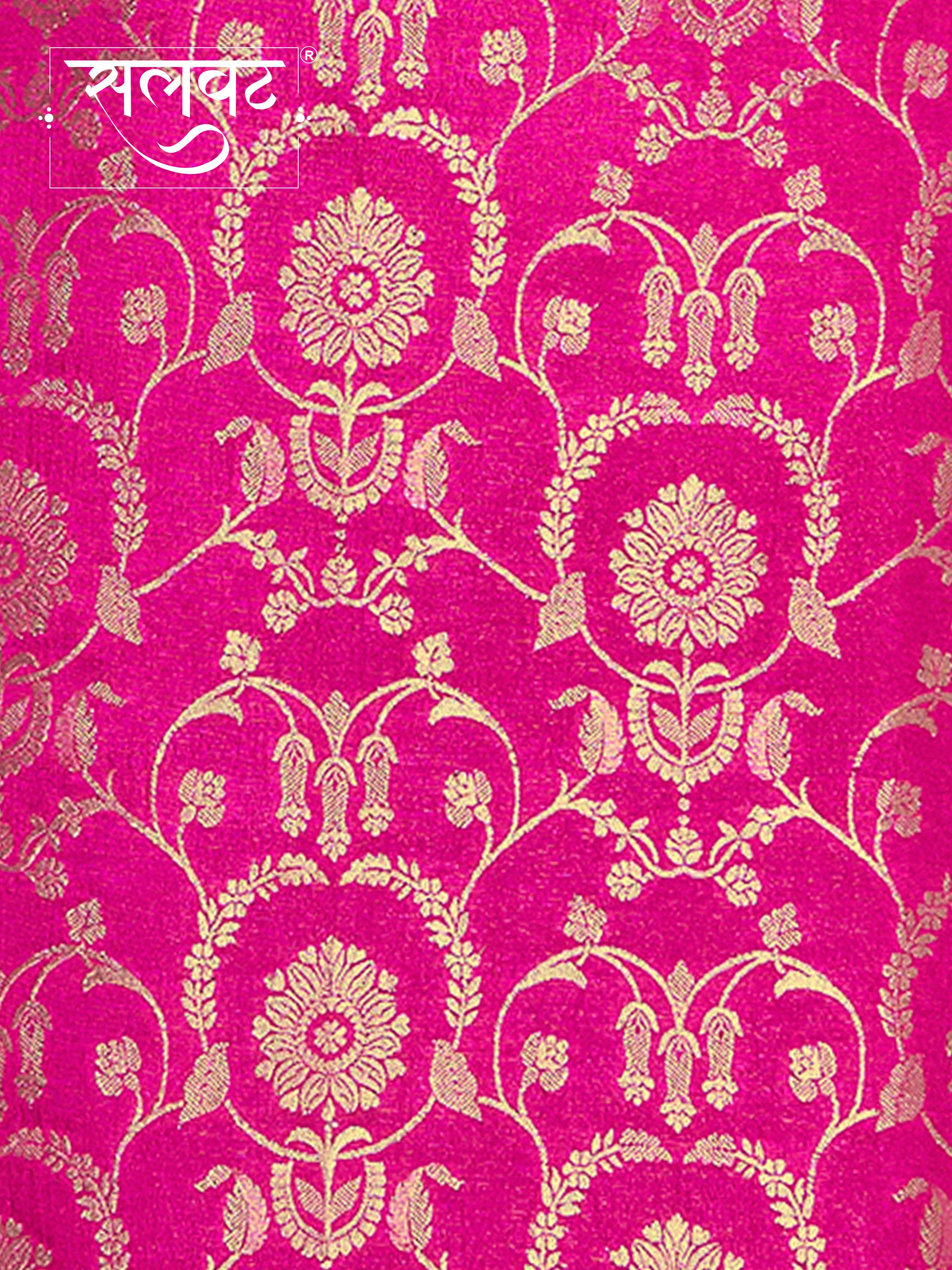 Pink Chinon Kurta Set with Jacquard and Zari Work, Paired with an Organza Dupatta