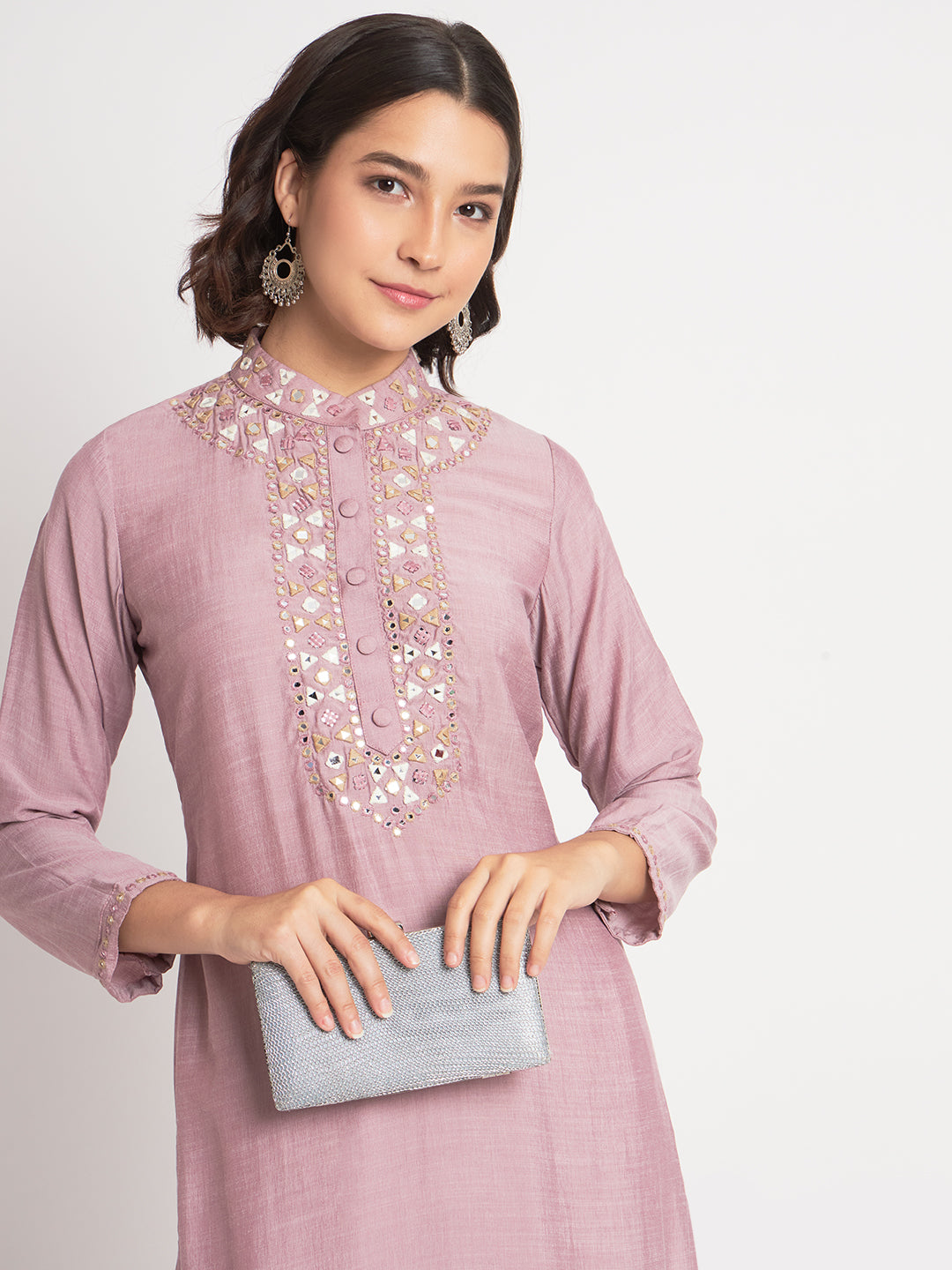 Lavender Handwork Suit and Sharara Set