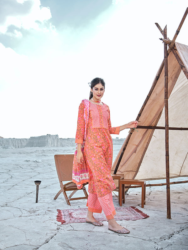 Embroidered Kurta Set - Salwat